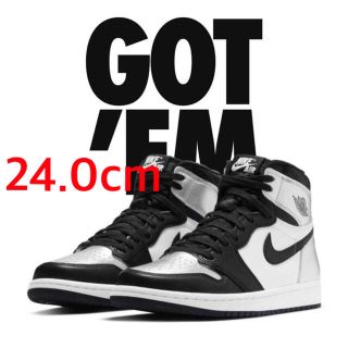 ナイキ(NIKE)の NIKE WMNS AIR JORDAN 1 HIGH SILVER TOE(スニーカー)