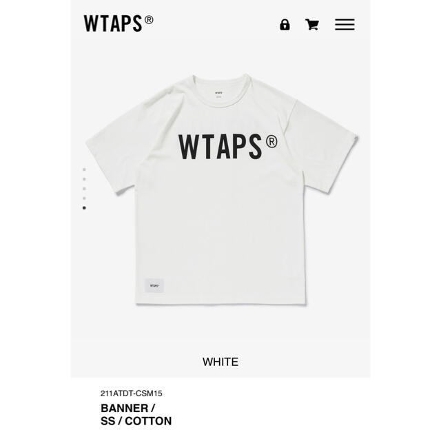 WTAPS 21SS BANNER WHITE L 新品未使用 未開封 - Tシャツ/カットソー