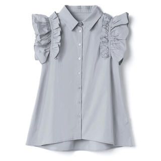 グレイル(GRL)のGRL フリルノースリーブシャツ (シャツ/ブラウス(半袖/袖なし))