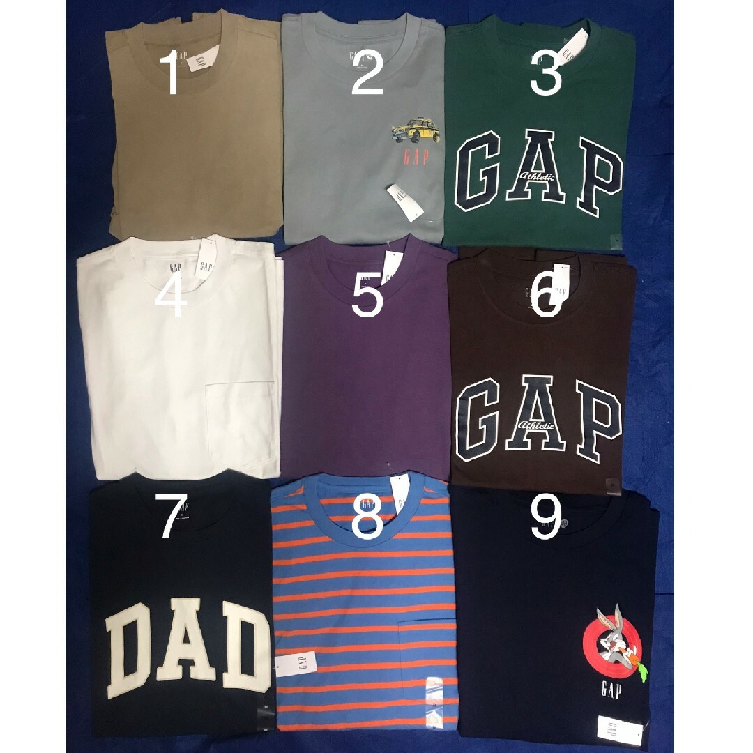 GAP(ギャップ)の【新品未使用タグ付き正規品 10枚セット】GAP　Tシャツ メンズのトップス(Tシャツ/カットソー(半袖/袖なし))の商品写真