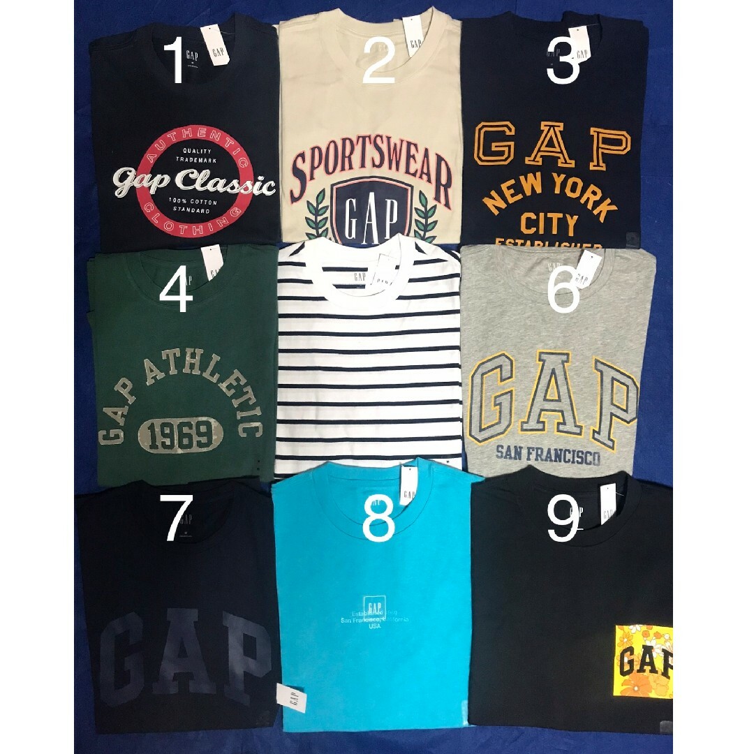 GAP(ギャップ)の【新品未使用タグ付き正規品 10枚セット】GAP　Tシャツ メンズのトップス(Tシャツ/カットソー(半袖/袖なし))の商品写真