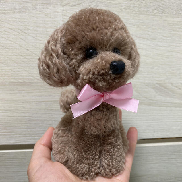 動物ぽんぽん　トイプードル　色:サンド ハンドメイドのハンドメイド その他(その他)の商品写真