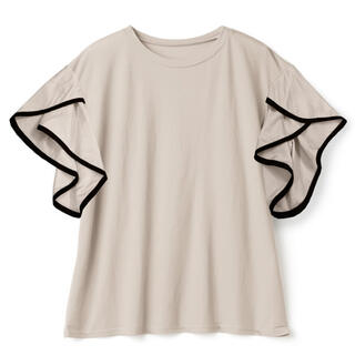 グレイル(GRL)の【ありさる様専用】バイカラーフリル袖パイピングTシャツ(Tシャツ(半袖/袖なし))