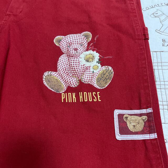 PINK HOUSE(ピンクハウス)のピンクハウス❣️熊さん🧸オーバーオール❤️赤❣️ レディースのパンツ(サロペット/オーバーオール)の商品写真