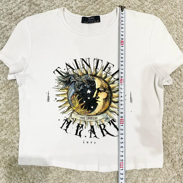 Bershka(ベルシュカ)のBershka 白 プリント Tシャツ レディースのトップス(Tシャツ(半袖/袖なし))の商品写真