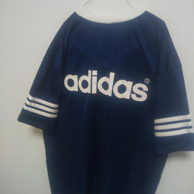 adidas(アディダス)のアディダス 90S ワンポイント刺繍 スリーライン Tシャツ ゲームシャツ メンズのトップス(Tシャツ/カットソー(半袖/袖なし))の商品写真