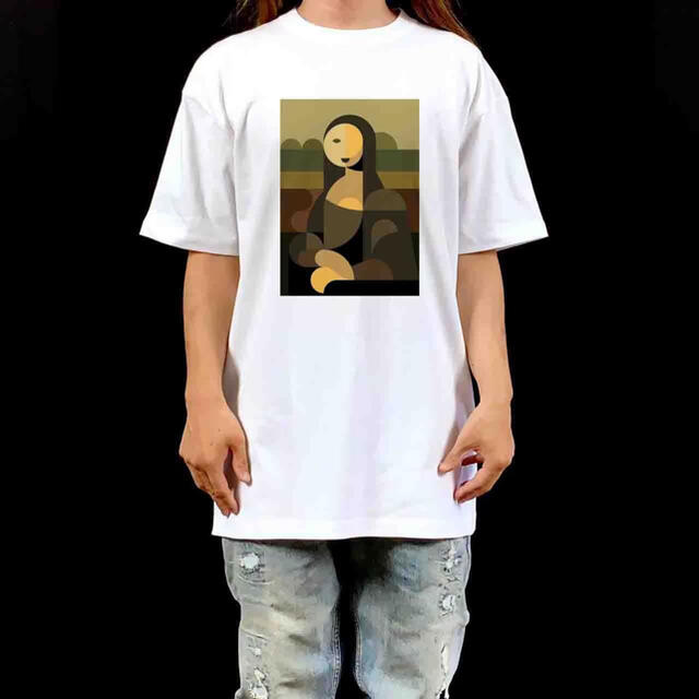 新品 モナリザ デフォルメ 抽象画 アート パロディ ビッグ Tシャツ パーカー