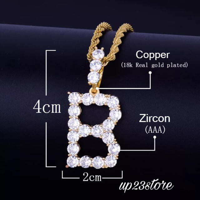 Iced Out❄️イニシャルネックレス メンズのアクセサリー(ネックレス)の商品写真