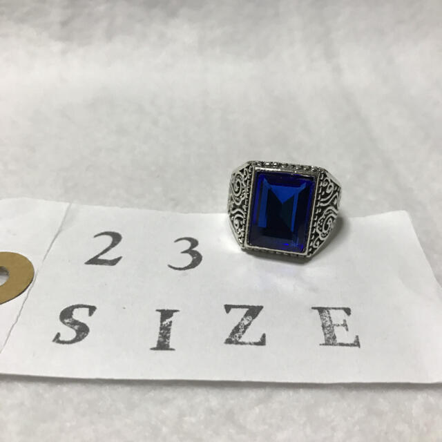 ストーンリング　23号　ブルー メンズのアクセサリー(リング(指輪))の商品写真