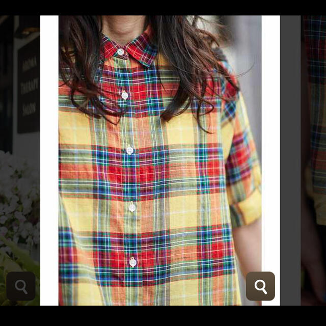 FELISSIMO(フェリシモ)のサニークラウズ  チェックのちっちゃいシャツ　未使用 レディースのトップス(シャツ/ブラウス(半袖/袖なし))の商品写真