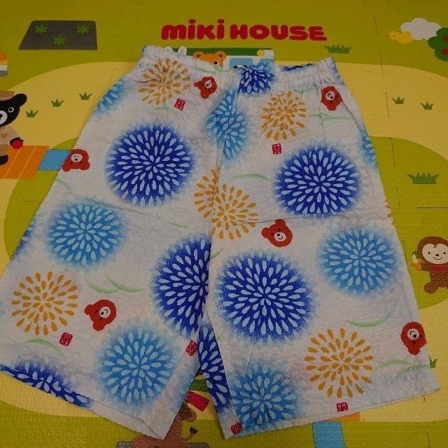 mikihouse(ミキハウス)の甚平☆ビーンズくん花火☆ミキハウス☆HOT BISCUITS☆120 キッズ/ベビー/マタニティのキッズ服男の子用(90cm~)(甚平/浴衣)の商品写真