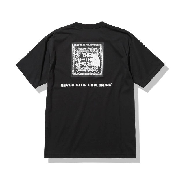 THE NORTH FACE(ザノースフェイス)のL ノースフェイス バンダナスクエアロゴティー NT32108 黒 K ブラック メンズのトップス(Tシャツ/カットソー(半袖/袖なし))の商品写真