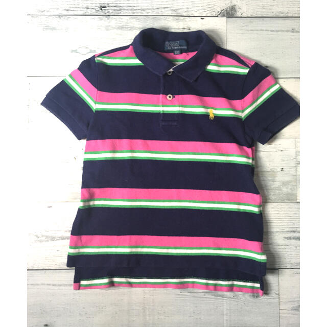 POLO RALPH LAUREN(ポロラルフローレン)のポロラルフローレン 100cm キッズポロシャツ ピンク 男の子 女の子 キッズ/ベビー/マタニティのキッズ服男の子用(90cm~)(Tシャツ/カットソー)の商品写真