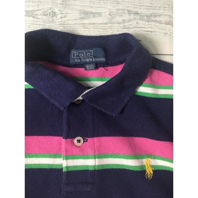 POLO RALPH LAUREN(ポロラルフローレン)のポロラルフローレン 100cm キッズポロシャツ ピンク 男の子 女の子 キッズ/ベビー/マタニティのキッズ服男の子用(90cm~)(Tシャツ/カットソー)の商品写真