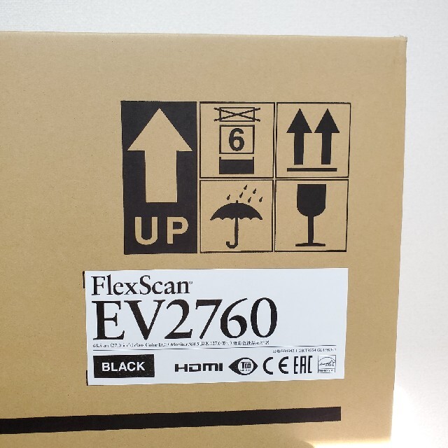 新品未使用【EIZO】液晶ディスプレイ　EV2760　ブラックディスプレイ