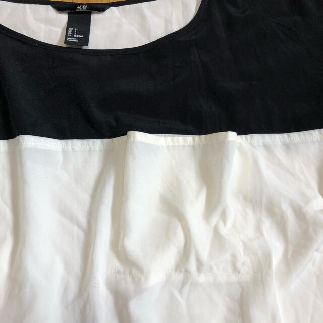 H&M(エイチアンドエム)のツートーン　Tシャツ レディースのトップス(Tシャツ(半袖/袖なし))の商品写真