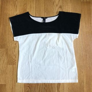 エイチアンドエム(H&M)のツートーン　Tシャツ(Tシャツ(半袖/袖なし))