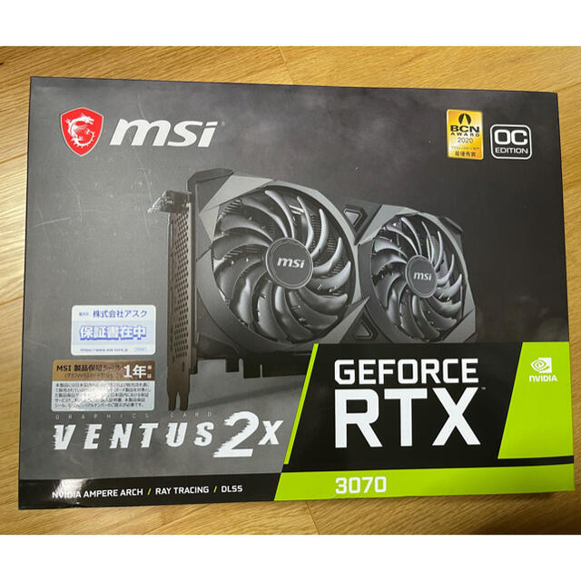 新品未開封　MSI GEFORCE RTX 3070 VENTUS 2X OC6月購入返品お受けできません