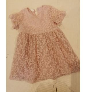 ボンポワン(Bonpoint)の子供服　レースワンピ　ピンク　誕生日ドレス(ワンピース)