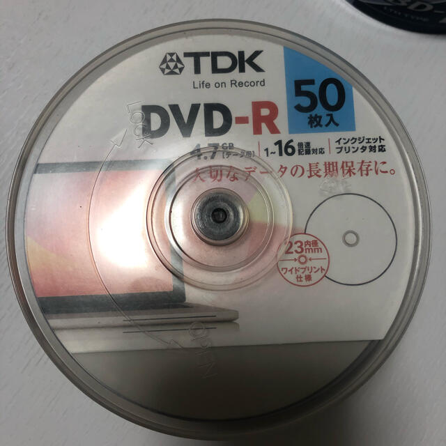 TDK(ティーディーケイ)のTDK DVD-R 50枚入り　4.7GB スマホ/家電/カメラのテレビ/映像機器(その他)の商品写真