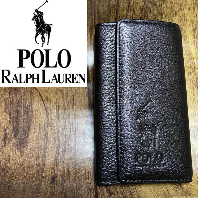 POLO RALPH LAUREN(ポロラルフローレン)の美品 POLO Ralph Lauren ポロラルフローレン キーケース 黒 メンズのファッション小物(キーケース)の商品写真