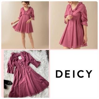 デイシー(deicy)の♡新品タグ付き18700円　今季コットンローンフリルミニワンピース♡チュニック(ミニワンピース)