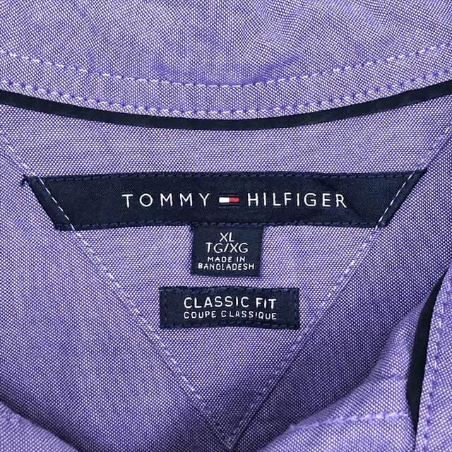 TOMMY HILFIGER(トミーヒルフィガー)の90s 古着 トミーヒルフィガー 半袖シャツ オーバーサイズ 刺繍ロゴ XL メンズのトップス(シャツ)の商品写真