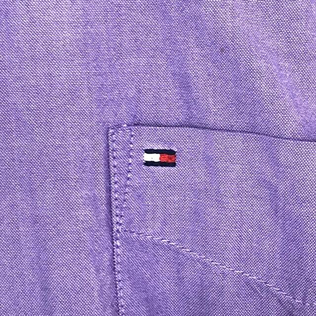 TOMMY HILFIGER(トミーヒルフィガー)の90s 古着 トミーヒルフィガー 半袖シャツ オーバーサイズ 刺繍ロゴ XL メンズのトップス(シャツ)の商品写真