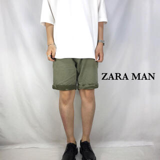 ザラ(ZARA)のZARA MAN ザラマン　ショートパンツ　ハーフパンツ　メンズ　カーキ(ショートパンツ)