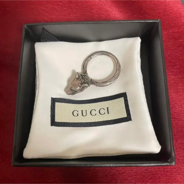 Gucci(グッチ)の【正規品・新品・未使用】 GUCCI  グッチ　リング　19号　指輪　ウルフ　狼 メンズのアクセサリー(リング(指輪))の商品写真