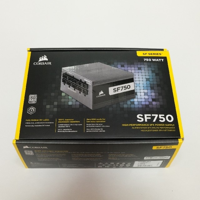 スマホ/家電/カメラCorsair SF750 750W PC電源ユニット