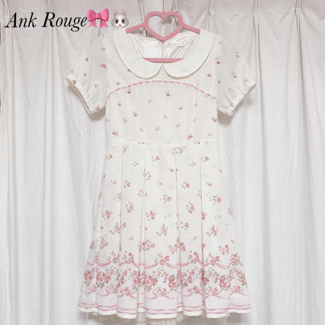 Ank Rouge(アンクルージュ)のアンクルージュ　Ank Rouge 半袖花柄ワンピース♡ レディースのワンピース(ひざ丈ワンピース)の商品写真