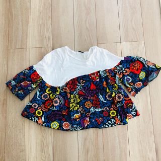 ザラ(ZARA)の【SALE】ZARA 花柄　デザイン　Tシャツ(Tシャツ(半袖/袖なし))