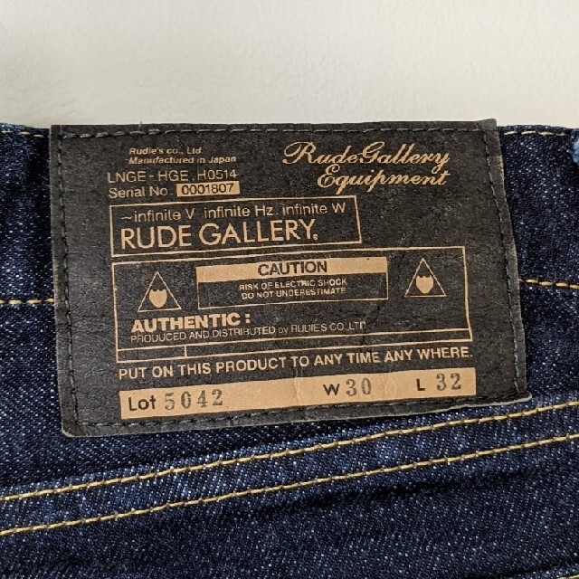 【RUDE GALLERY】RIGID DENIM  W30 L32