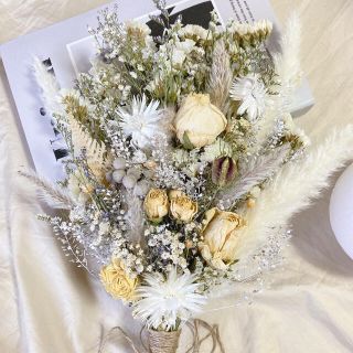 ドライフラワースワッグ✿White 40cm(ドライフラワー)