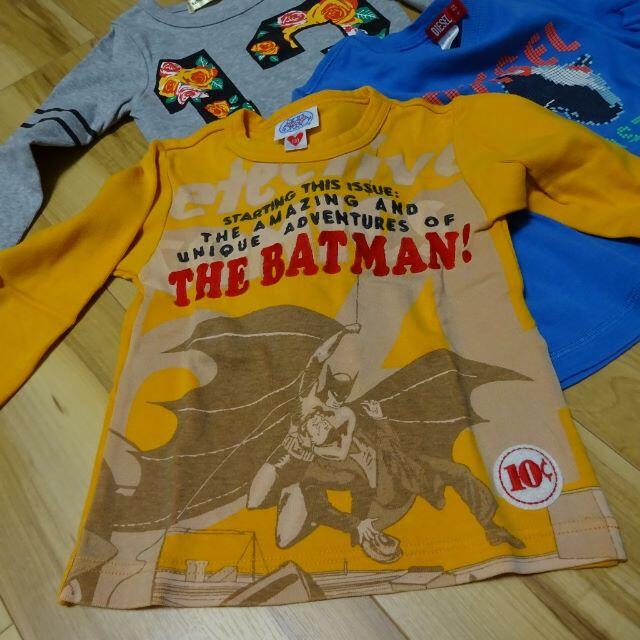 DIESEL(ディーゼル)のロンＴ３枚セット KIDS100cm DIESEL ブーフーウーBATMAN キッズ/ベビー/マタニティのキッズ服男の子用(90cm~)(Tシャツ/カットソー)の商品写真