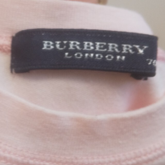 BURBERRY(バーバリー)のバーバリー◆ロンパース◆ベビーピンク　70cm　春秋冬 キッズ/ベビー/マタニティのベビー服(~85cm)(ロンパース)の商品写真