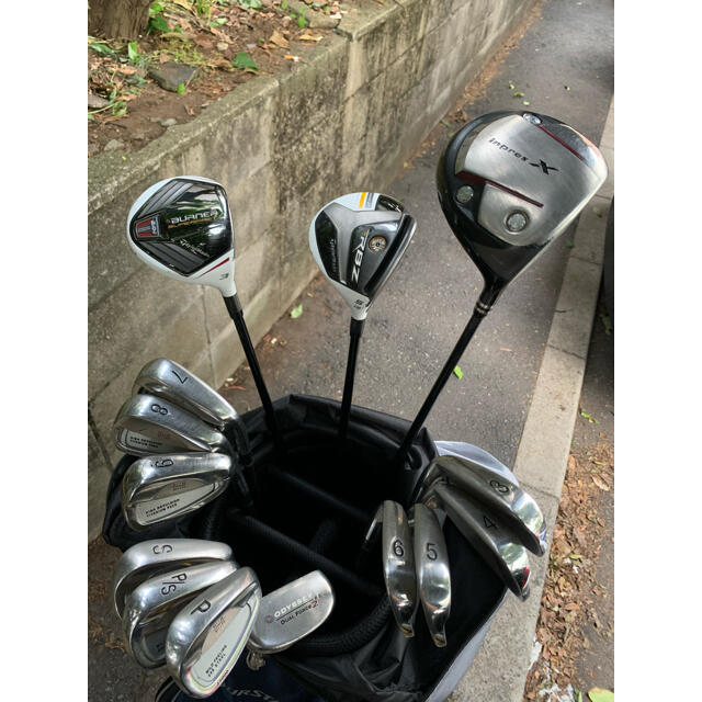 TaylorMade(テーラーメイド)のゴルフクラブ14本、キャディバッグセット！！ スポーツ/アウトドアのゴルフ(クラブ)の商品写真