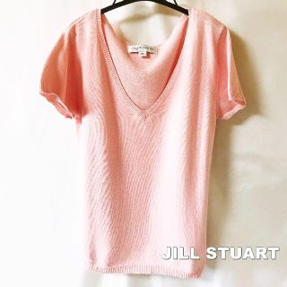 ジルスチュアート(JILLSTUART)の【JILL STUART】ジルスチュアート サマーニット サーモンピンク(カットソー(半袖/袖なし))