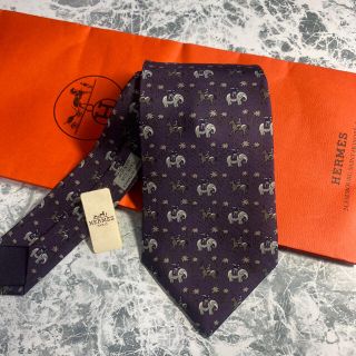 エルメス(Hermes)の 正規/超美品/HERMES/ネクタイ/Horse&elephantデザイン(ネクタイ)