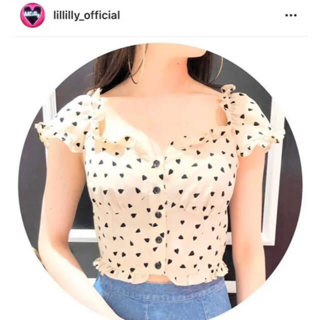 lilLilly(リルリリー)のリルリリィハートトップス レディースのトップス(カットソー(半袖/袖なし))の商品写真