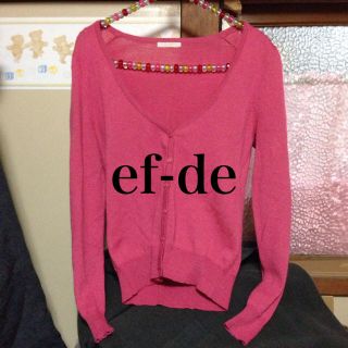 エフデ(ef-de)のef-de ピンクカーデ(カーディガン)