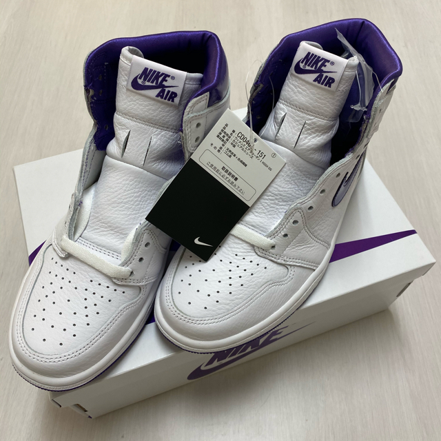 NIKE(ナイキ)のNIKE エアジョーダン1 Court Purple 24㎝ レディースの靴/シューズ(スニーカー)の商品写真