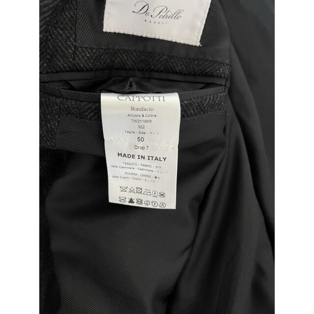 定価335500円 De petrillo Bonifacio カシミヤ100% メンズのジャケット/アウター(チェスターコート)の商品写真