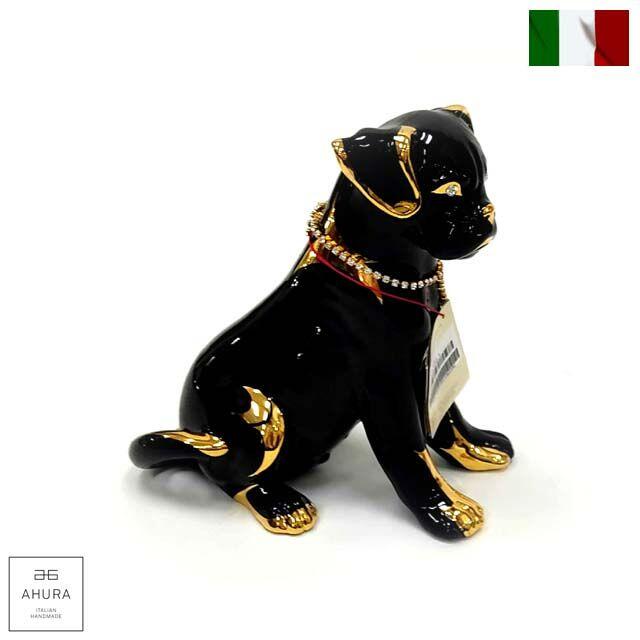 アウラ ahura 陶器 犬 置物 オブジェ スワロフスキー-hybridautomotive.com