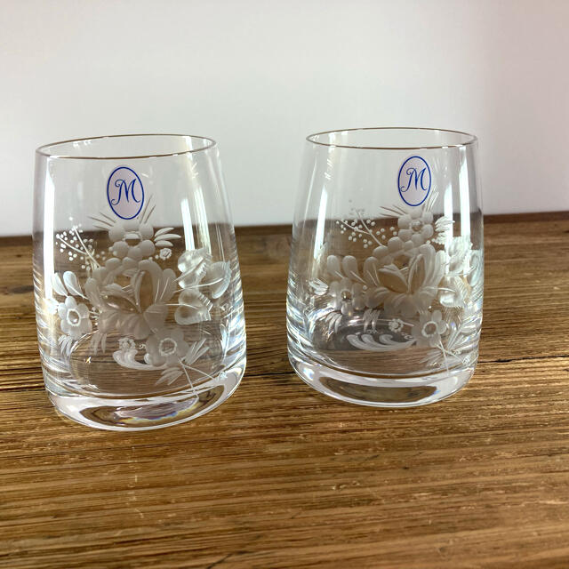 新品Meissen Crystal マイセンクリスタルペアグラス - グラス/カップ