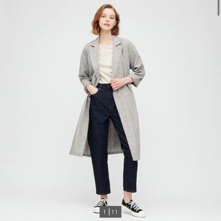 ユニクロ(UNIQLO)のリネンコットンコート(ロングコート)