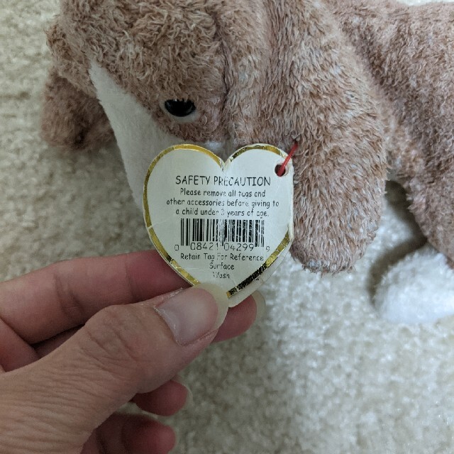 値下げ 美品 ty Beanie Babies  犬  ぬいぐるみ 2つセット エンタメ/ホビーのおもちゃ/ぬいぐるみ(ぬいぐるみ)の商品写真