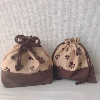 ハンドメイド★お弁当袋と、コップ袋のセット(ランチボックス巾着)