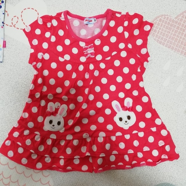 mikihouse(ミキハウス)のミキハウス　チュニック　90 キッズ/ベビー/マタニティのキッズ服女の子用(90cm~)(Tシャツ/カットソー)の商品写真